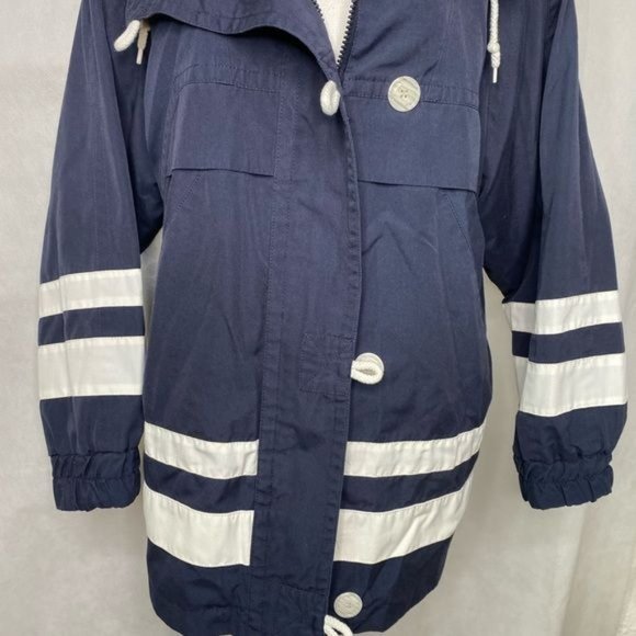 Mulberry Street Size S White/Blue Lightweight Jacket Vintage nautical look - Picture 3 of 15
